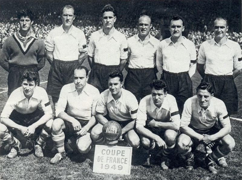 L'équipe du Racing en 1949, vainqueur de la Coupe de France