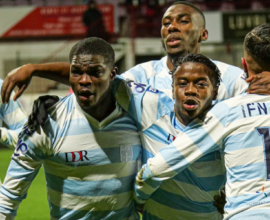 Photo de la rencontre opposant le FC Rouen au Racing Club de France Football le 3 décembre 2022.